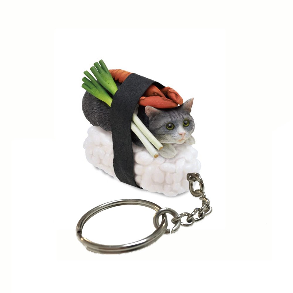 Amazon.com: Sushi Cat Clever Idiots Nekozushi Keychain